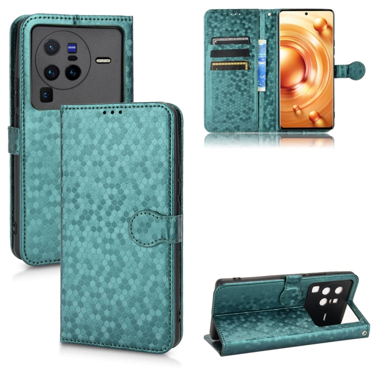 For vivo X80 Pro Honeycomb Dot Texture Leather Phone Case