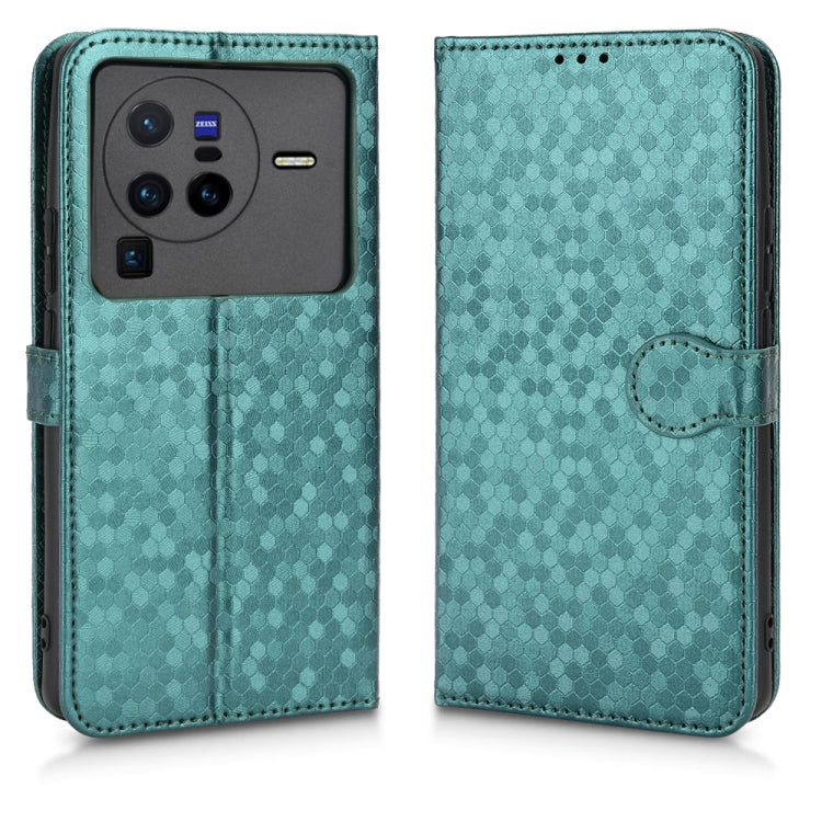 For vivo X80 Pro Honeycomb Dot Texture Leather Phone Case