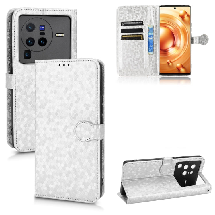 For vivo X80 Pro Honeycomb Dot Texture Leather Phone Case