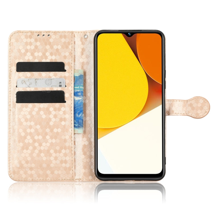 For vivo Y35 4G Honeycomb Dot Texture Leather Phone Case