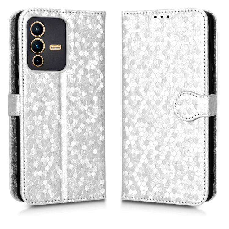 For vivo S12 Honeycomb Dot Texture Leather Phone Case