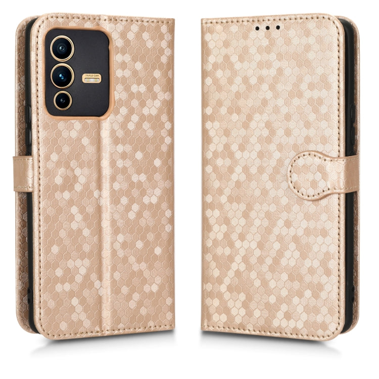 For vivo S12 Pro / V23 Pro 5G Honeycomb Dot Texture Leather Phone Case