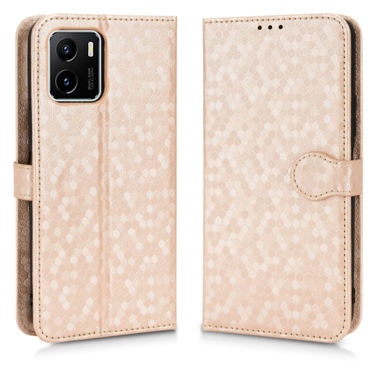 For vivo Y15s Honeycomb Dot Texture Leather Phone Case