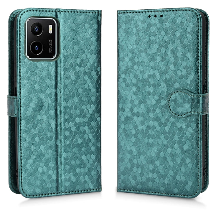 For vivo Y15s Honeycomb Dot Texture Leather Phone Case