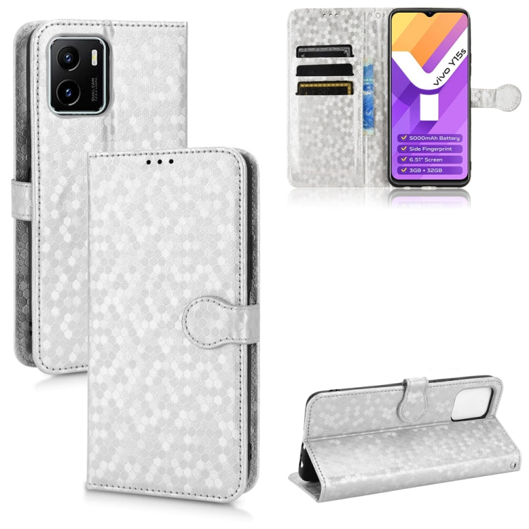 For vivo Y15s Honeycomb Dot Texture Leather Phone Case