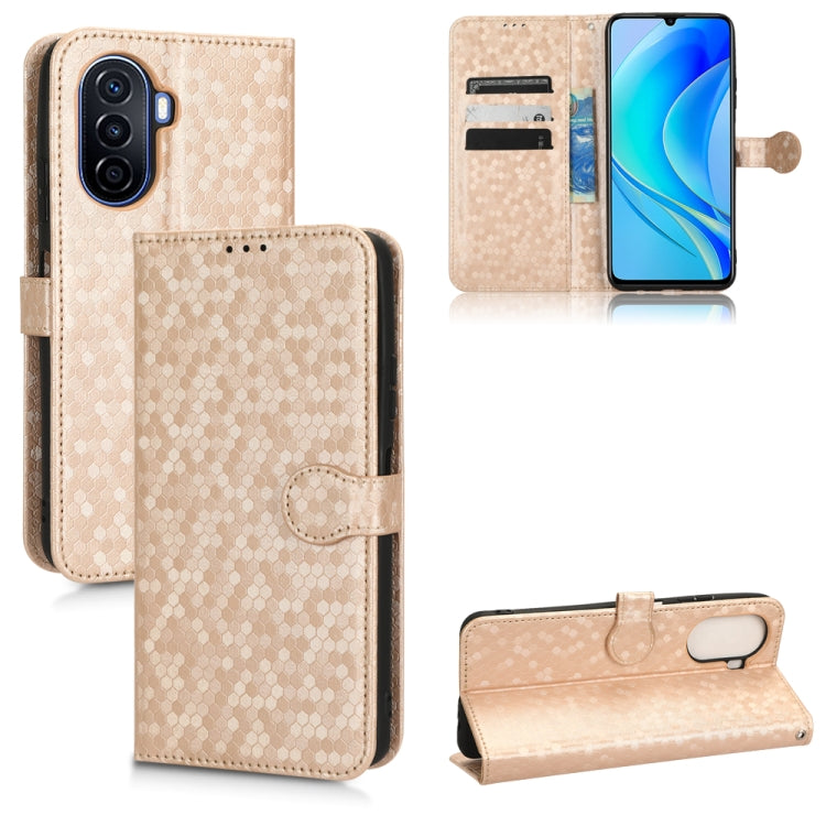 For Huawei nova Y70 / nova Y70 Plus Honeycomb Dot Texture Leather Phone Case