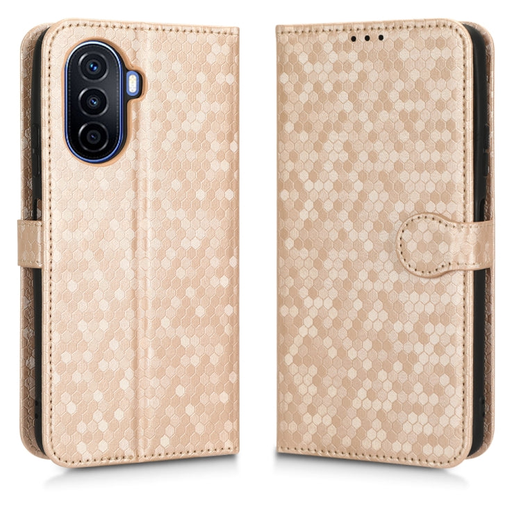For Huawei nova Y70 / nova Y70 Plus Honeycomb Dot Texture Leather Phone Case