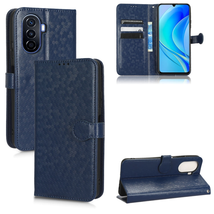 For Huawei nova Y70 / nova Y70 Plus Honeycomb Dot Texture Leather Phone Case