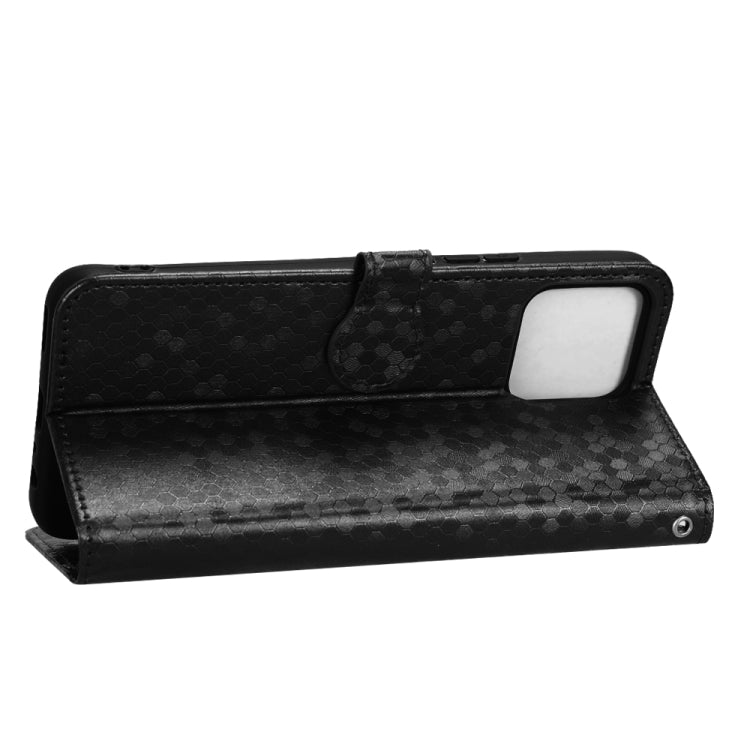 For Honor X8 Honeycomb Dot Texture Leather Phone Case