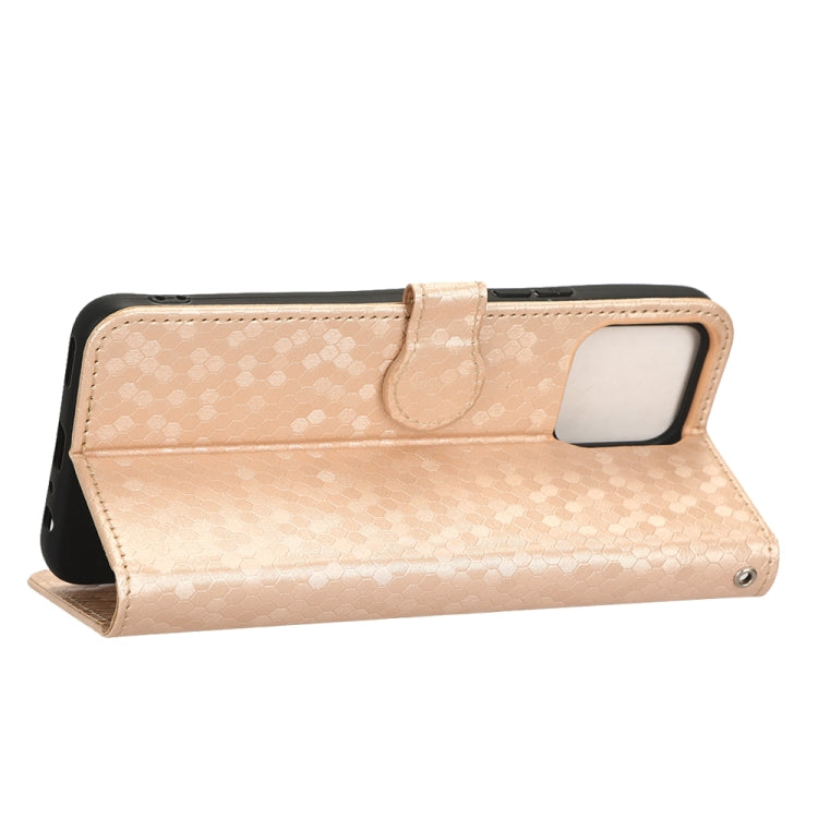 For Honor X8 Honeycomb Dot Texture Leather Phone Case