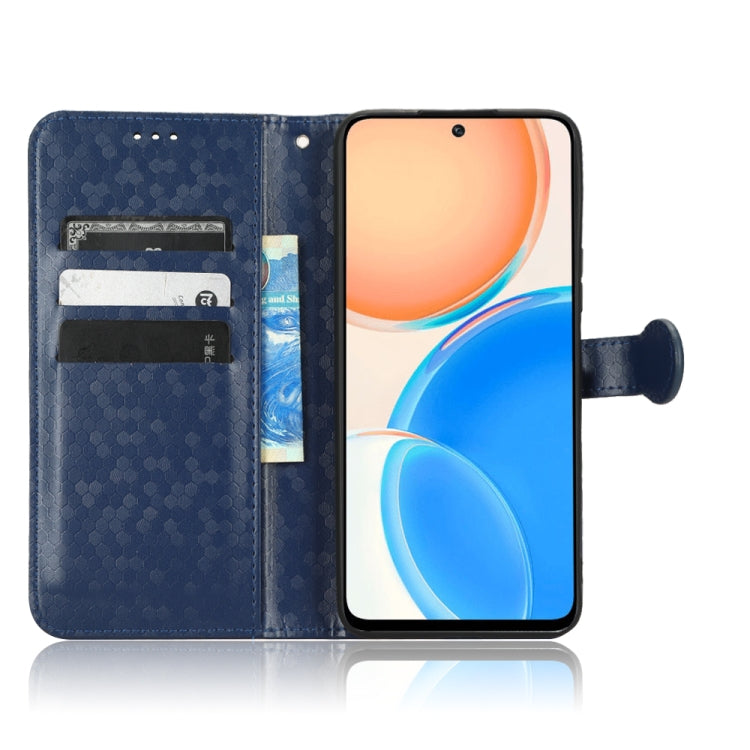 For Honor X8 Honeycomb Dot Texture Leather Phone Case