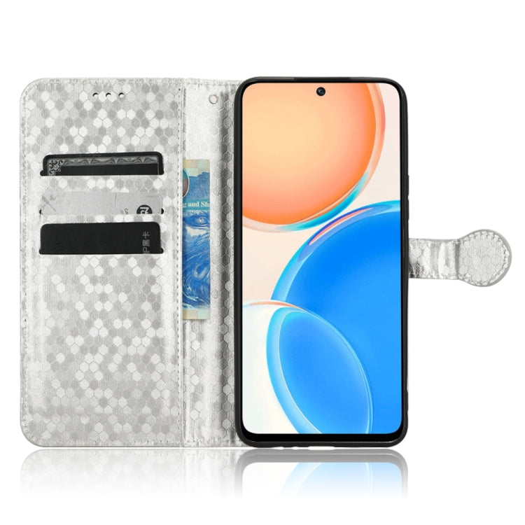 For Honor X8 Honeycomb Dot Texture Leather Phone Case