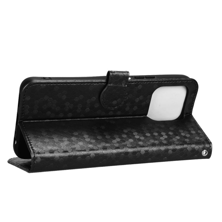For Honor X8 5G Honeycomb Dot Texture Leather Phone Case