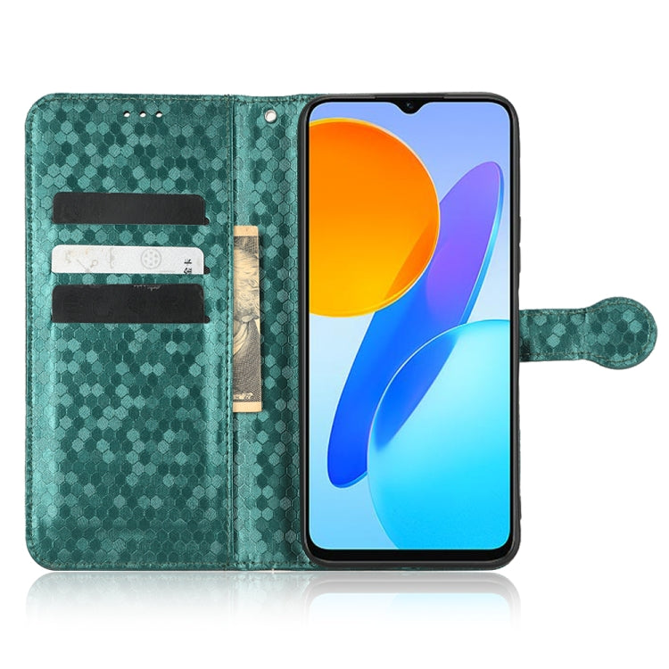 For Honor X8 5G Honeycomb Dot Texture Leather Phone Case