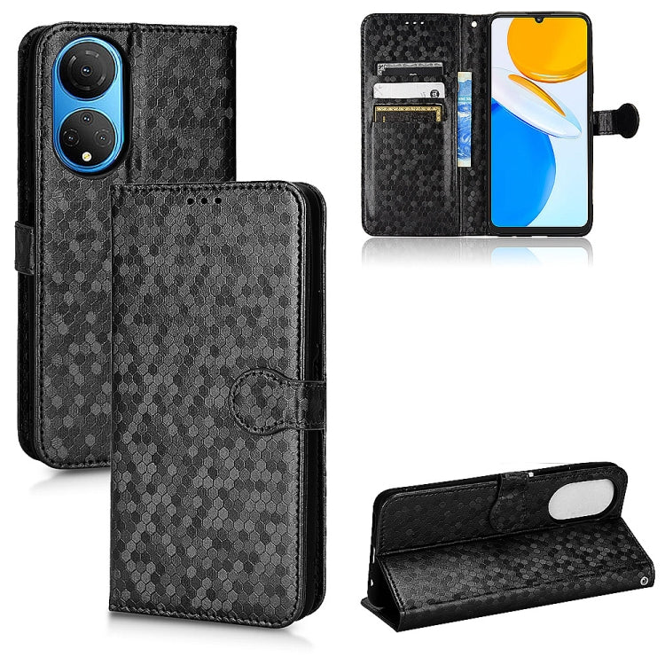 For Honor X7 Honeycomb Dot Texture Leather Phone Case