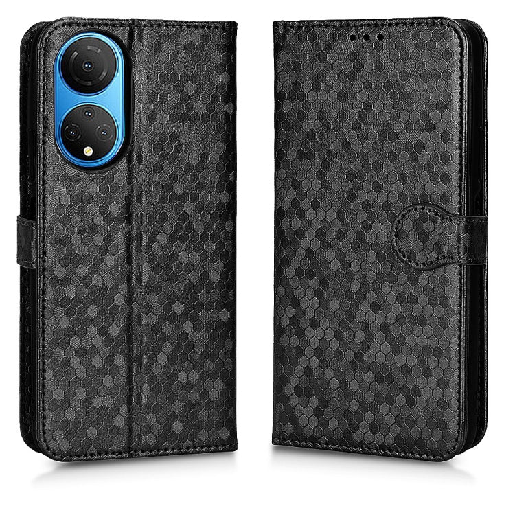 For Honor X7 Honeycomb Dot Texture Leather Phone Case