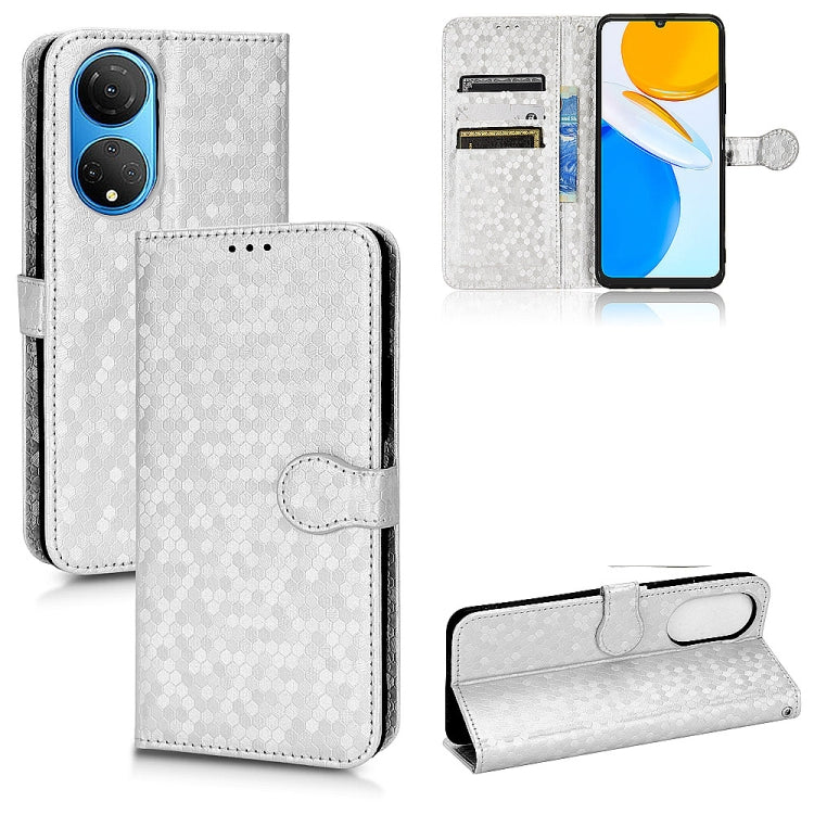 For Honor X7 Honeycomb Dot Texture Leather Phone Case