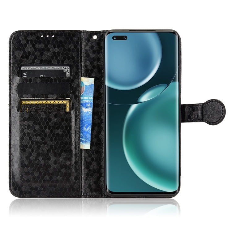 For Honor Magic4 Pro Honeycomb Dot Texture Leather Phone Case