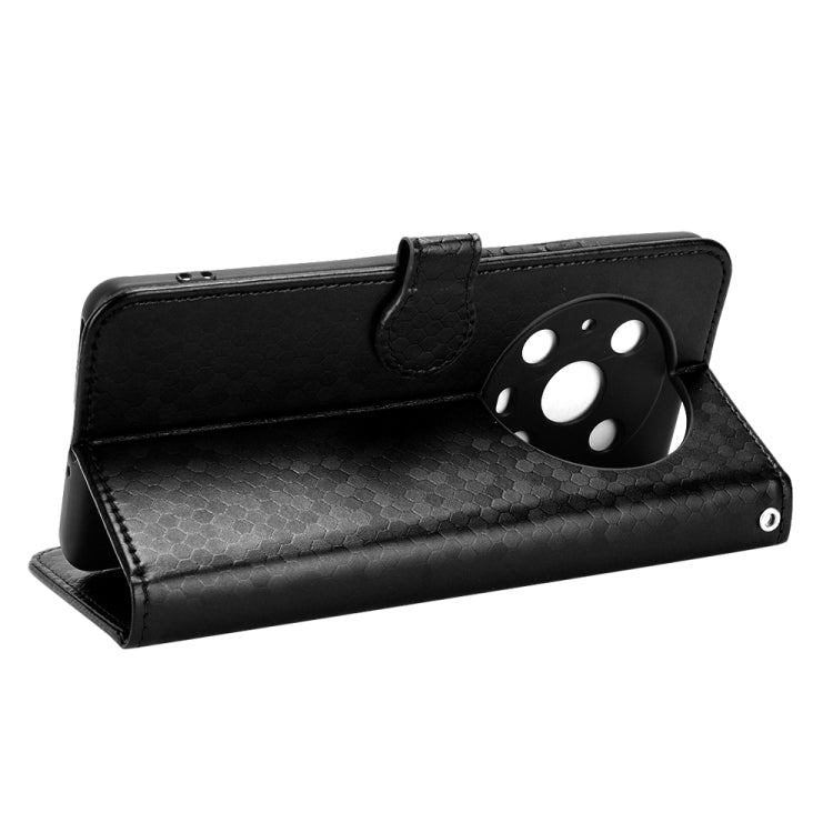 For Honor Magic4 Pro Honeycomb Dot Texture Leather Phone Case