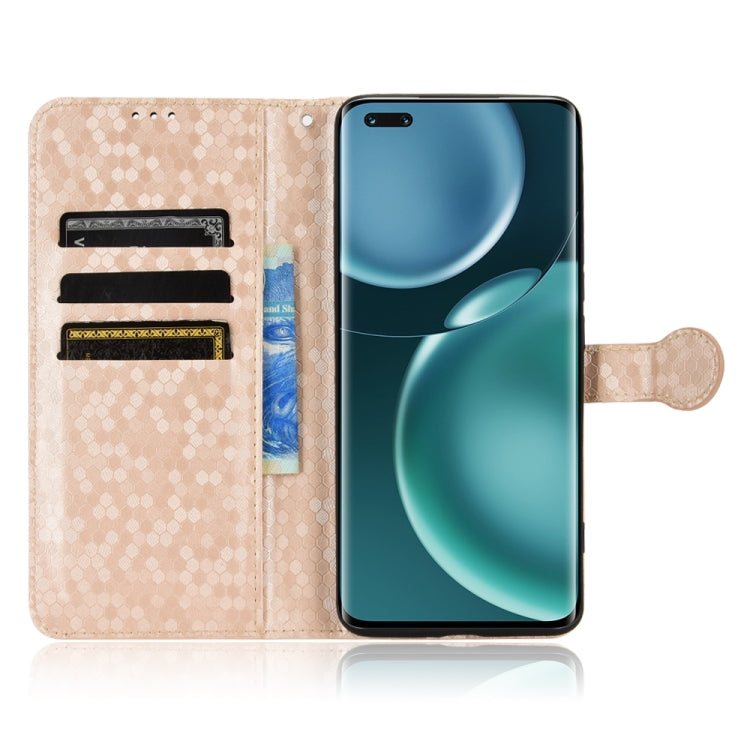 For Honor Magic4 Pro Honeycomb Dot Texture Leather Phone Case