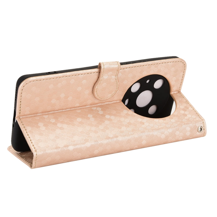 For Honor Magic4 Pro Honeycomb Dot Texture Leather Phone Case