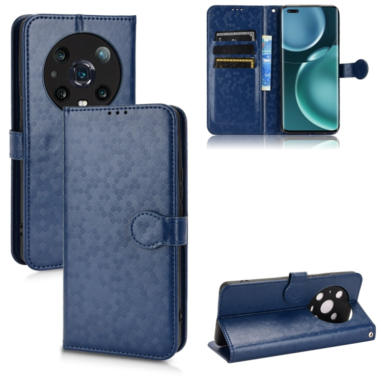 For Honor Magic4 Pro Honeycomb Dot Texture Leather Phone Case