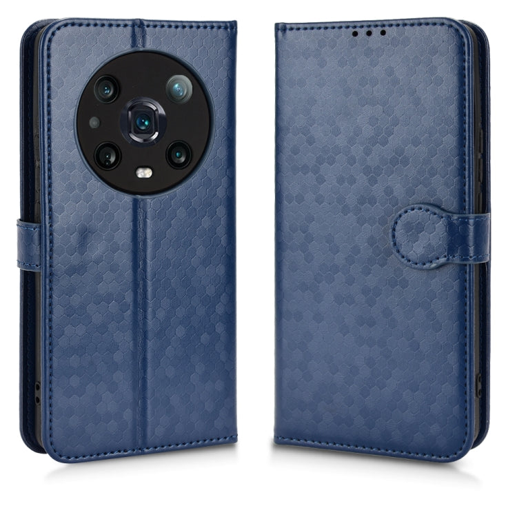 For Honor Magic4 Pro Honeycomb Dot Texture Leather Phone Case