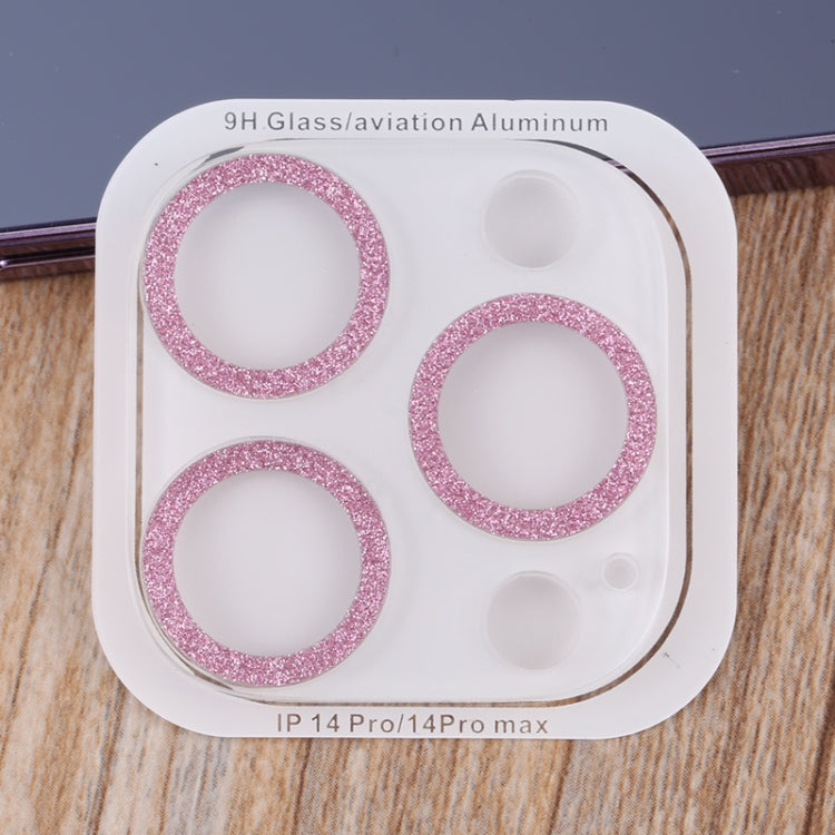 For iPhone 14 Pro Max / 14 Pro Tempered Glass Glitter CD Texture Back Camera Film