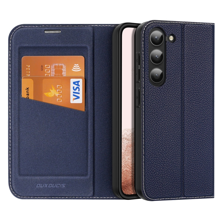 For Samsung Galaxy S23 5G DUX DUCIS Skin X2 Series Horizontal Flip Leather Phone Case