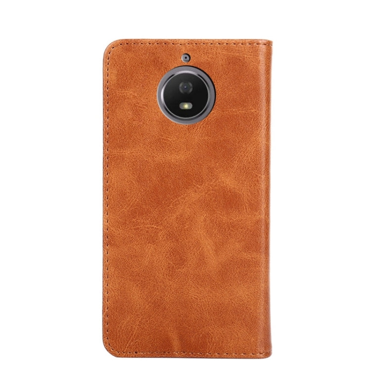 For Motorola Moto G5S Non-Magnetic Retro Texture Horizontal Flip Leather Phone Case