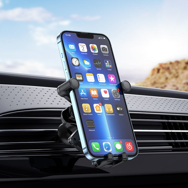 Borofone BH78 Point Air Outlet Gravity Linkage Car Holder(Black)