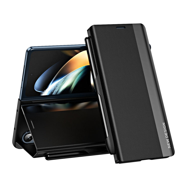 For Samsung Galaxy Z Fold3 5G Shockproof Full Coverage Leather Phone Case with Pen Slot