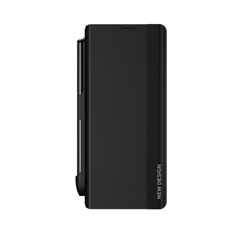 For Samsung Galaxy Z Fold3 5G Shockproof Full Coverage Leather Phone Case with Pen Slot