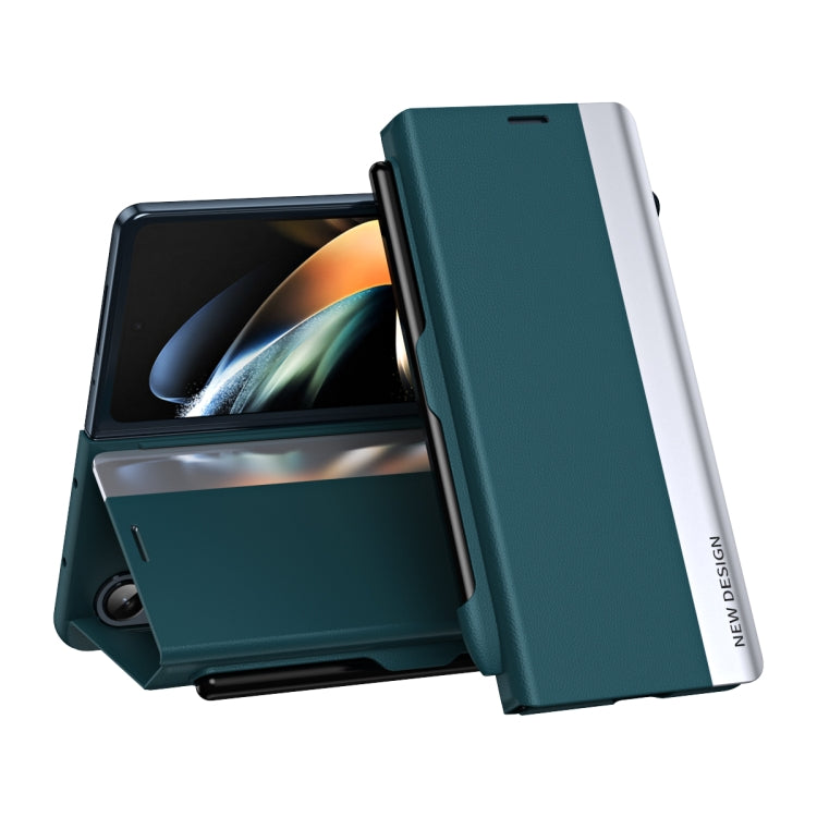 For Samsung Galaxy Z Fold3 5G Shockproof Full Coverage Leather Phone Case with Pen Slot