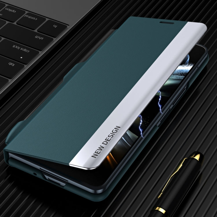 For Samsung Galaxy Z Fold3 5G Shockproof Full Coverage Leather Phone Case with Pen Slot