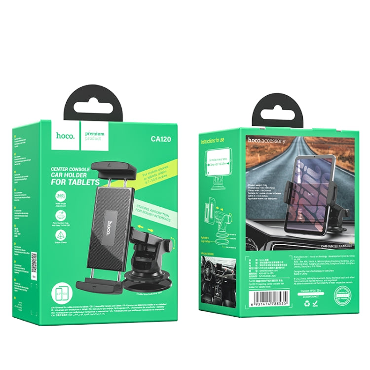 hoco CA120 Prospering Center Console Car Holder for Tablets(Black)