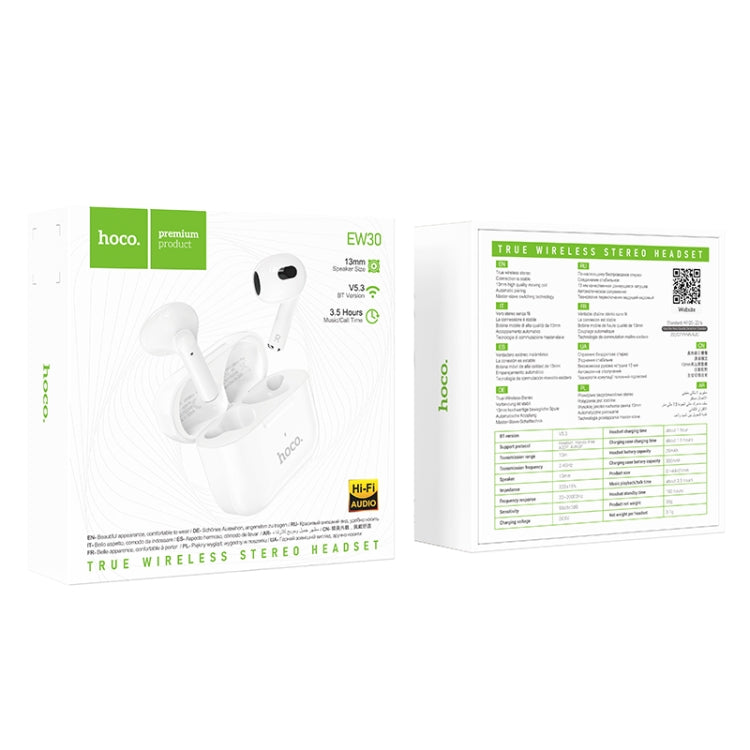 hoco EW30 Intelligent True Wireless Bluetooth Earphone(White)