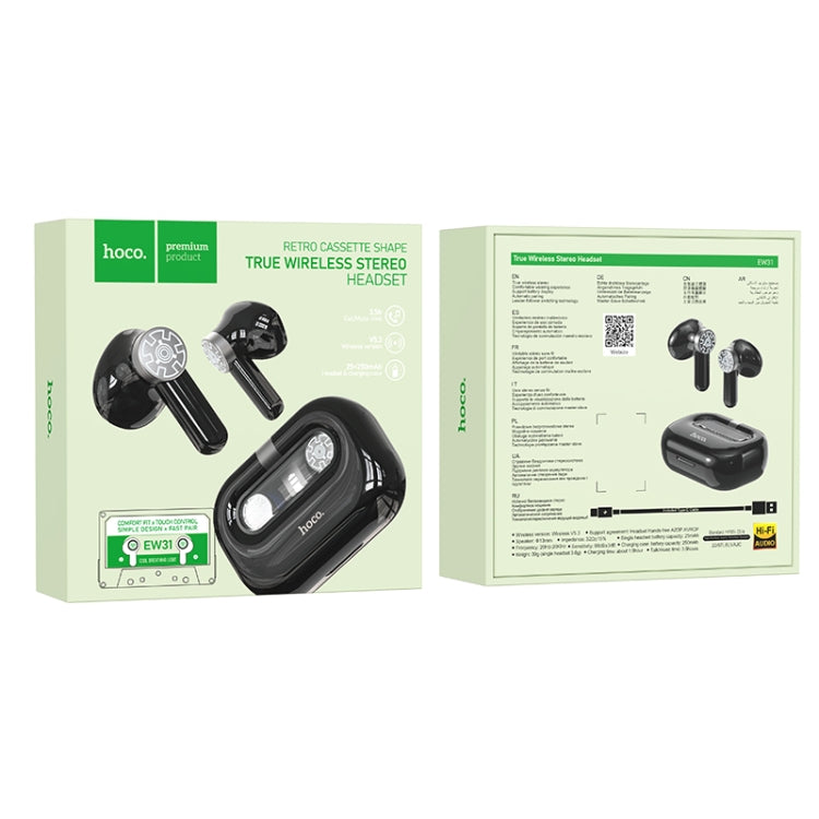 hoco EW31 Perfection True Wireless Bluetooth Earphone(Black)