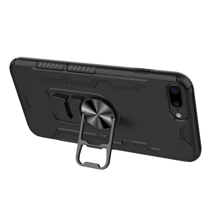 For iPhone 7 Plus & 8 Plus Shockproof PC + TPU Protective Case with Beer Opener & Car Holder