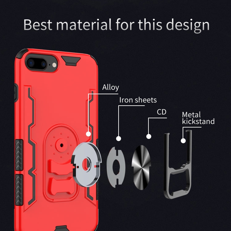 For iPhone 7 Plus & 8 Plus Shockproof PC + TPU Protective Case with Beer Opener & Car Holder