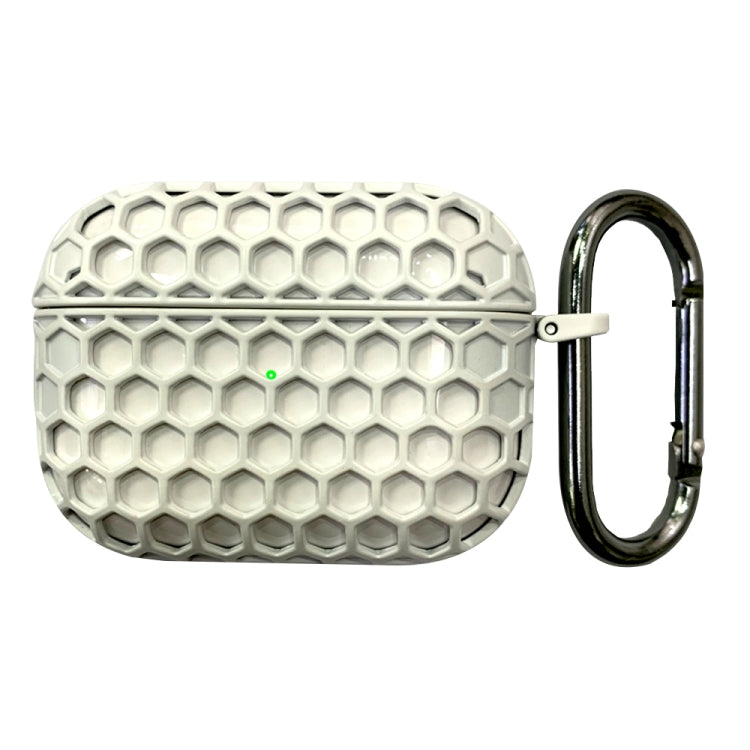 For AirPods Pro 2 / AirPods Pro Wireless Earphone Honeycomb Metal Protective Case