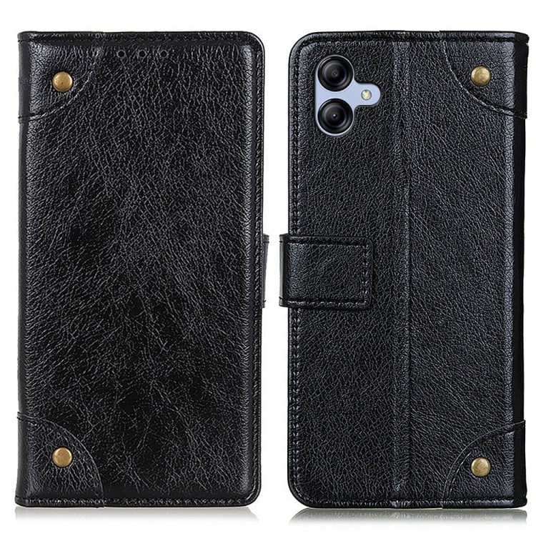 For Samsung Galaxy A04E Copper Buckle Nappa Texture Horizontal Flip Leather Phone Case