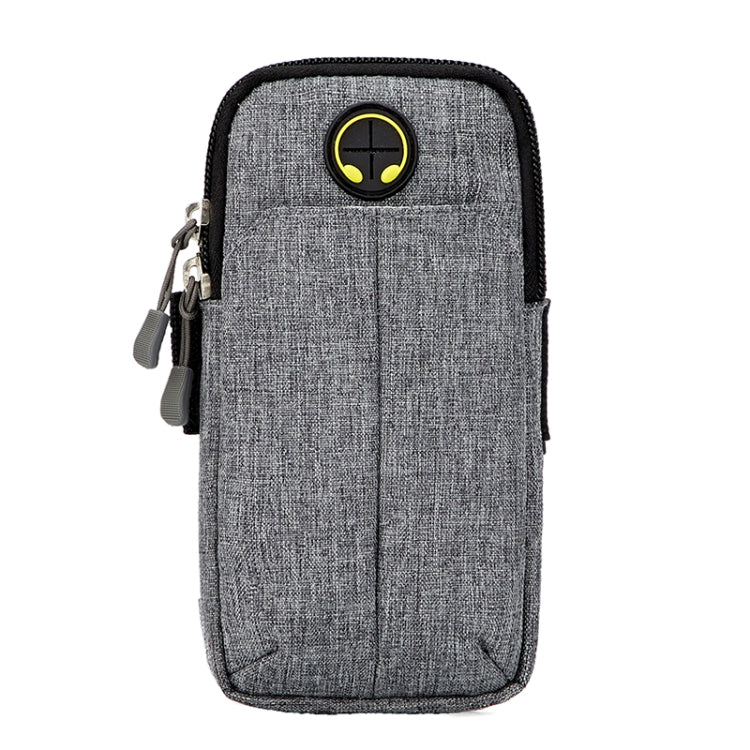 Universal 6.2 inch or Under Phone Zipper Double Bag Multi-functional Sport Arm Case with Earphone Hole