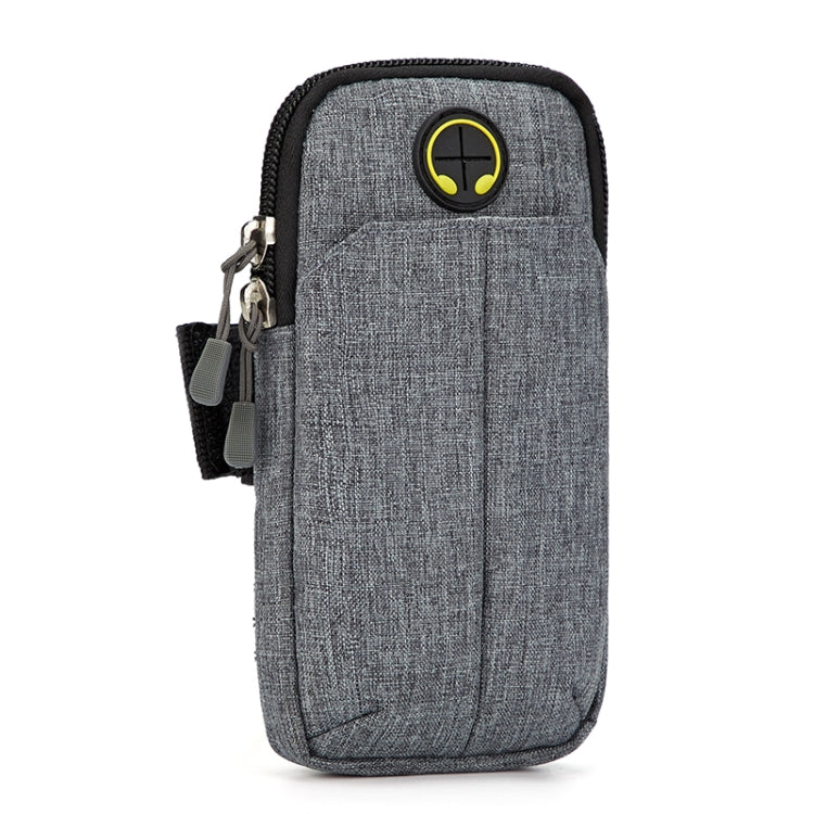 Universal 6.2 inch or Under Phone Zipper Double Bag Multi-functional Sport Arm Case with Earphone Hole