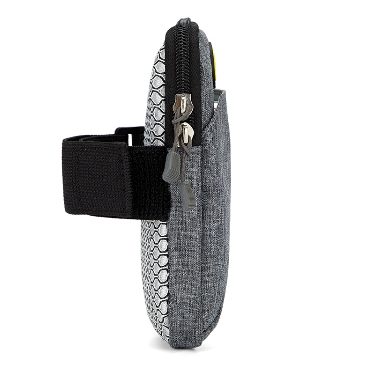Universal 6.2 inch or Under Phone Zipper Double Bag Multi-functional Sport Arm Case with Earphone Hole