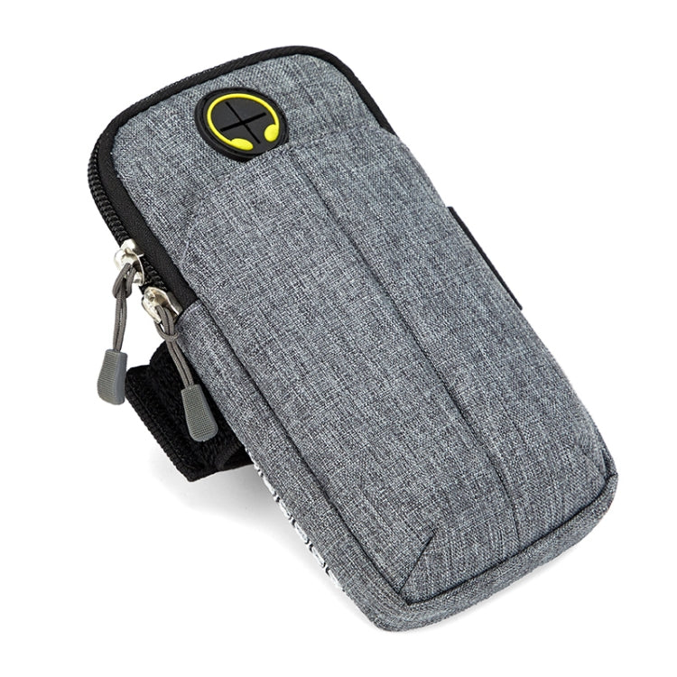 Universal 6.2 inch or Under Phone Zipper Double Bag Multi-functional Sport Arm Case with Earphone Hole