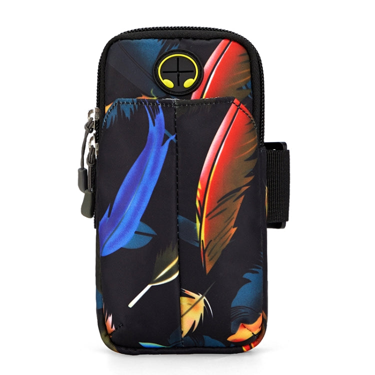 Universal 6.2 inch or Under Phone Zipper Double Bag Multi-functional Sport Arm Case with Earphone Hole