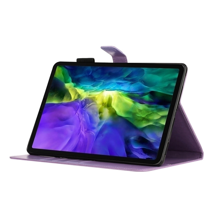 For iPad Pro 11 (2020) Plum Blossom Embossing Pattern Horizontal Flip Leather Tablet Case with Holder & Card Slot