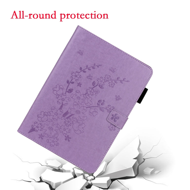 For iPad Pro 11 (2020) Plum Blossom Embossing Pattern Horizontal Flip Leather Tablet Case with Holder & Card Slot
