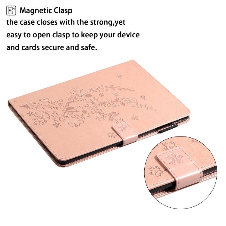 For iPad Pro 11 (2020) Plum Blossom Embossing Pattern Horizontal Flip Leather Tablet Case with Holder & Card Slot